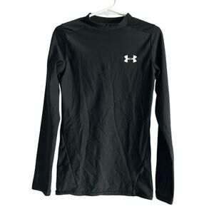 Under Armour Youth Heatgear Long Sleeve Tee Shirt Small Black